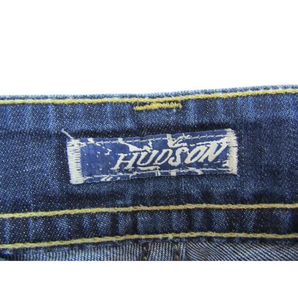 Hudson Signature Bootcut Low Rise Blue Jeans Womens size 30x33 Cotton Button Zip - Picture 3 of 9